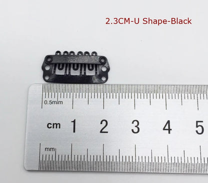50pcs 2.3cm-3.6cm Black Brown Color Wig Clips Snap Clip For Hair Extension Wig Weft Wig PP Hairpins Large Clips Styling Tools