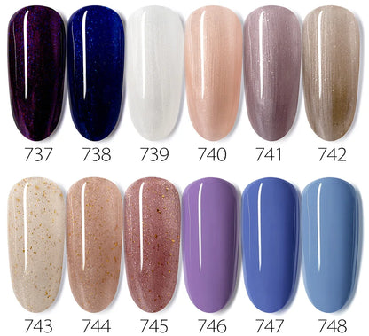 VIP5 VENALISA Gel Nail Polish Kit Hema Free Nude Pink Glitter Gorgeous Color Nail Manicure Soak off UV LED Nail Gel Varnish Set