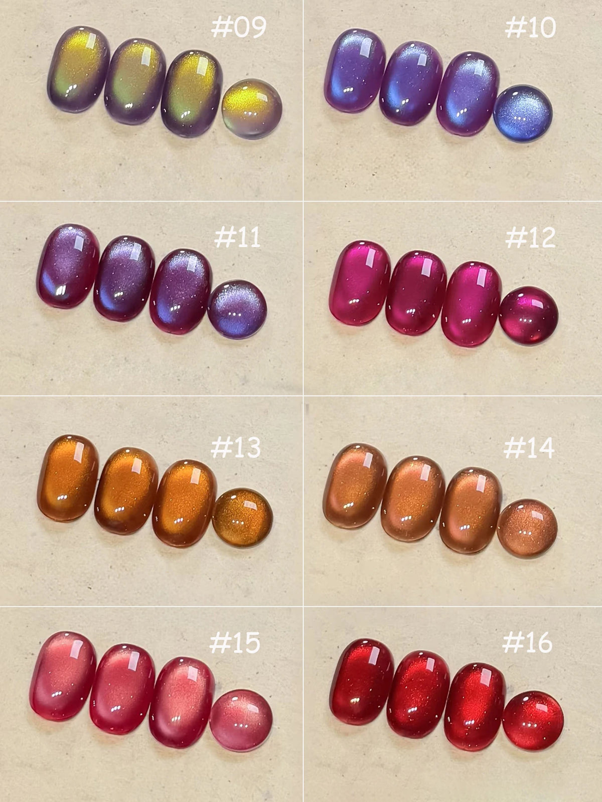 ZH Super Bright 12 Constellations Cat Eye Gel Nail Polish 2025 New Autumn Winter Whitening Glass Bead Nail Art Nail Supplies