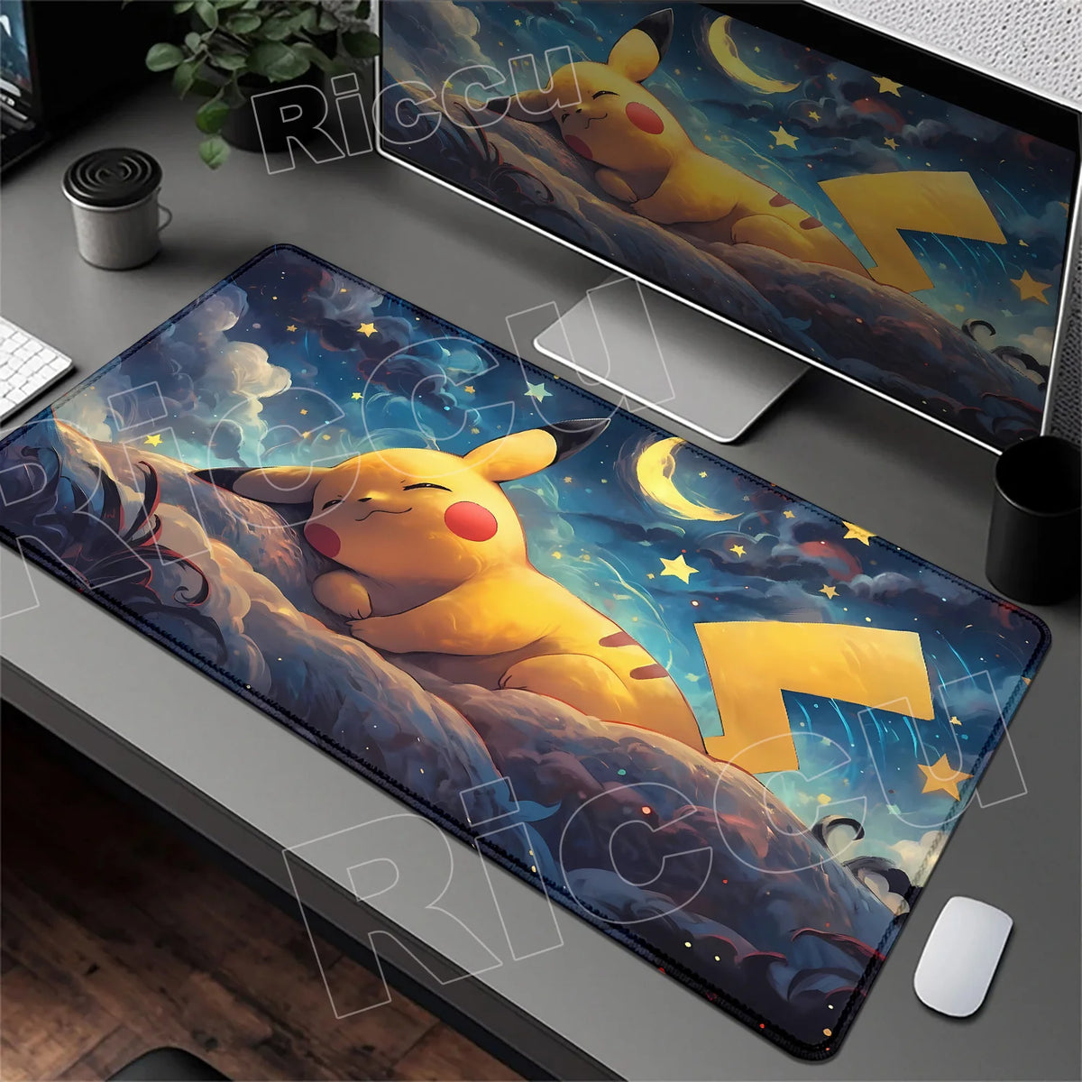 HD 900x400 Rubber Large PC Mousepad Gaming Mouse Pad Accessories Pikachu Slowpoke XXL Desk Keyboard Mat Computer Laptop Mausepad