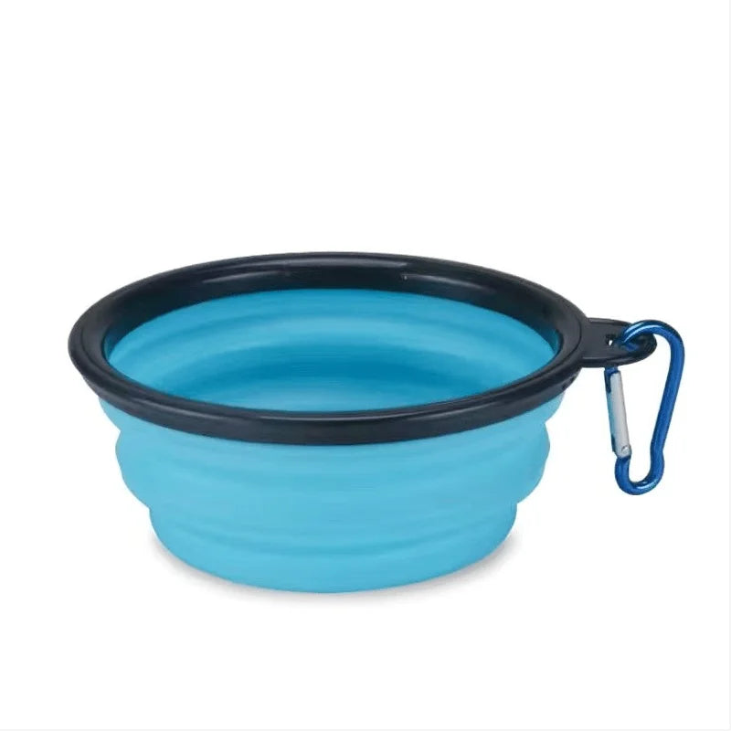 Portable Pet Food Bowl  Durable TPR Bowl  Cat and Dog Food Pet Silicone Collapsible Bowl Portable Travel Outdoor Water Food Bowl