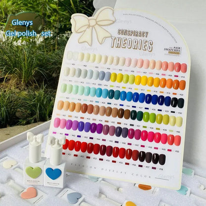 Glenys58 color net red popular nail polish glue semi permanent full cover nail polish wholesale UV varnish gel set