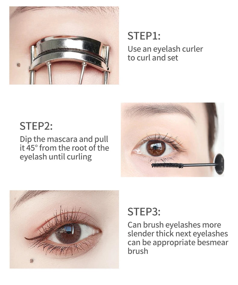 O‘cheal Mascara Black Lash Eyelash Brush 3D Silk Thick Curling Lengthening Eyes Lashes Beauty Makeup Cosmetics Extension Mascara