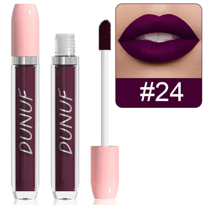25 Color Velvet Matte Lipstick Liquid Waterproof Sexy Red Matte Lip Glaze Non-Stick Halloween Makeup Not Easy To Fade Lip Gloss