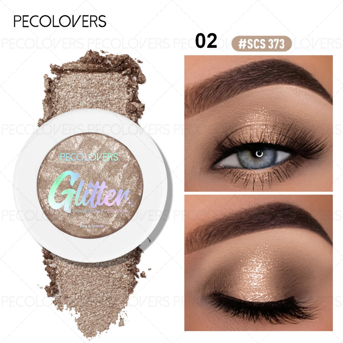 1PC Chameleon Eyeshadow Powder - Vibrant Pink Highlighter, Mashed Potato Texture, Long-Lasting Shimmer