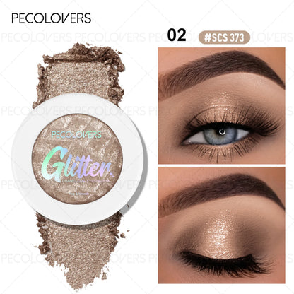 1PC Chameleon Eyeshadow Powder - Vibrant Pink Highlighter, Mashed Potato Texture, Long-Lasting Shimmer