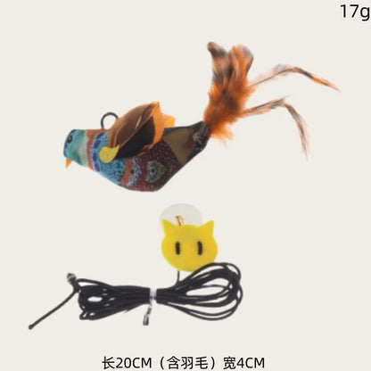 Swinging On The Swing Hanging The Door Cat Teaser Stick Elastic Rope Extendable Cat Toy