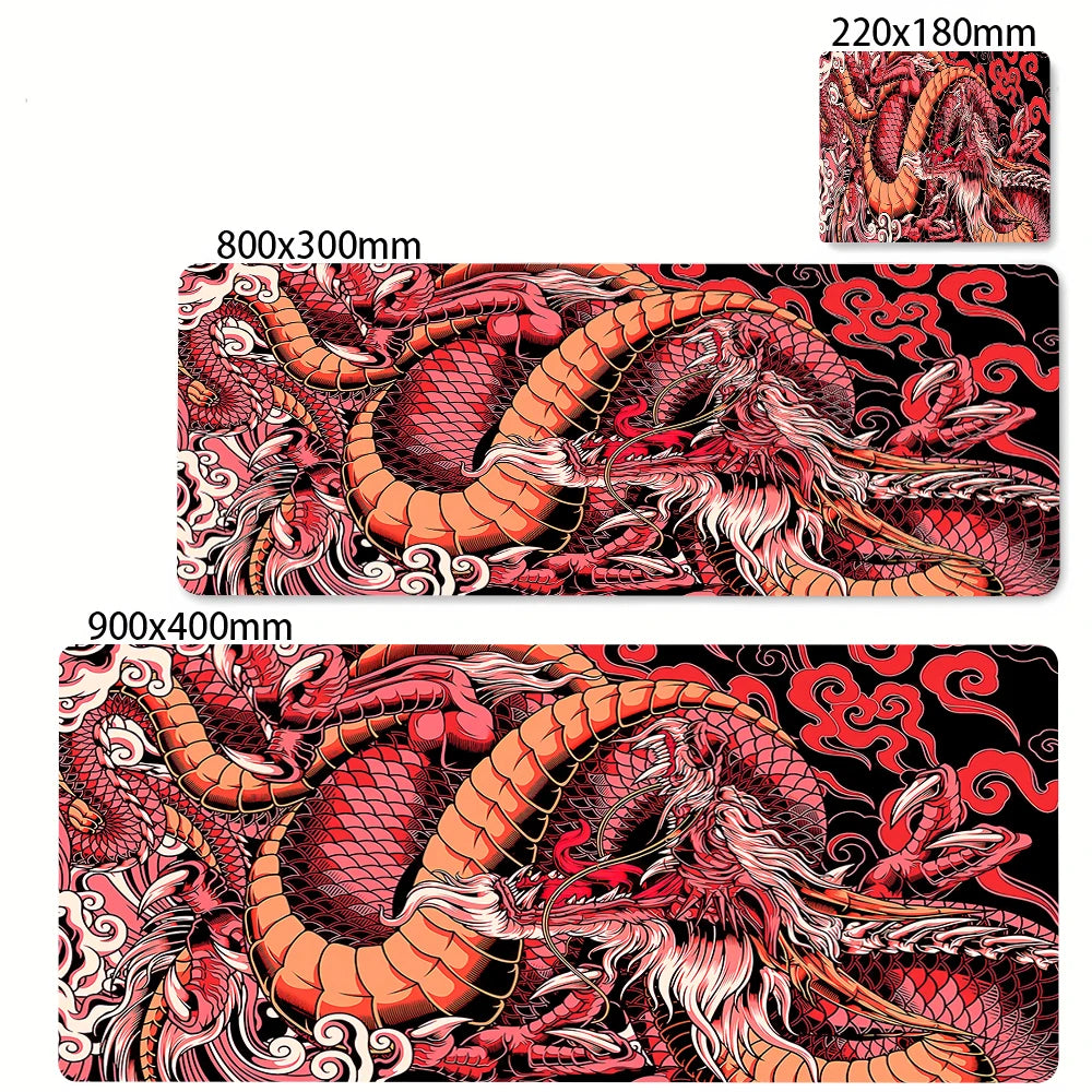Black and White Dragon Mouse Pad Large Gaming Mousepads Computer Mousepad Mouse Mat 90x40cm Desk Pads For PC Keyboard Mats Table