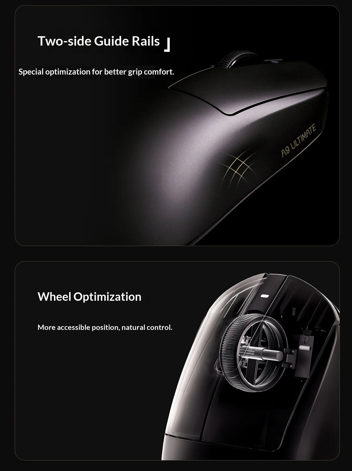 ATK DragonFly A9 Air Ultimate Wireless Gaming Mouse PAW3950 Ultra 42000DPI 750IPS 8KHz RGB Ergonomic Design for Windows MacOs