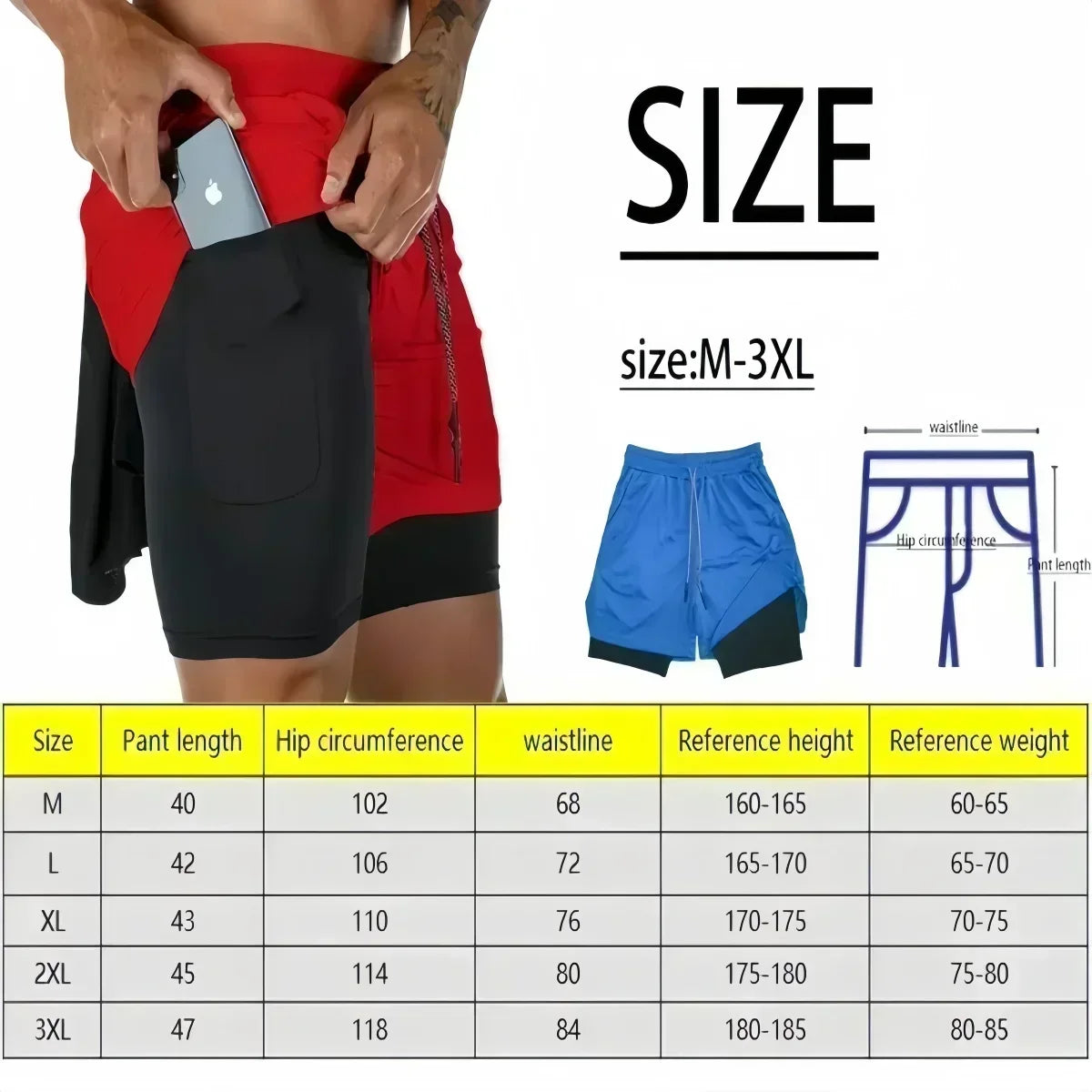 Pokémon Animation Derivatives Men's Fake Two Shorts Streetwear Pikachu Print GYM Sports Men's 2025 Summer Fashion Street Shorts