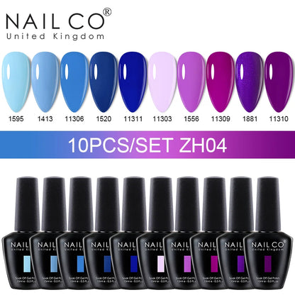 NAILCO 15ml Gel Nail Polish Set 30pcs/Lot Gel Polish Nail Soak Off UV LED Semi-Permanent Varnishes Nail Art Salon Free Shipping