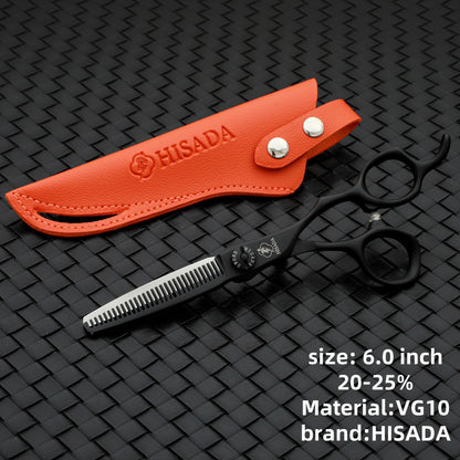 HISADA hairdressing scissors	professional barber scissors 6.0  Inch scissors VG10 material professional barber scissors