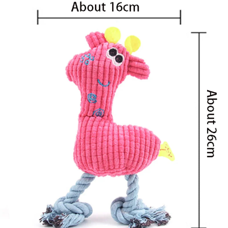 Dogs Plush Toys Indoor Interactive Play Products Pet Chewy Resistant Teeth Grinding Supplies Puppy Kitten Fleece Squeak Toy
