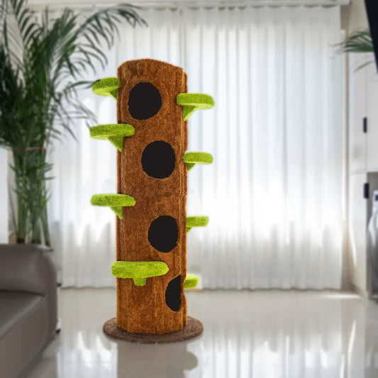 Cat Climbing Frame & Towering Tree/large Tree Jumping Platform/ Cat solid Wood Villa Tree Hole Three Size