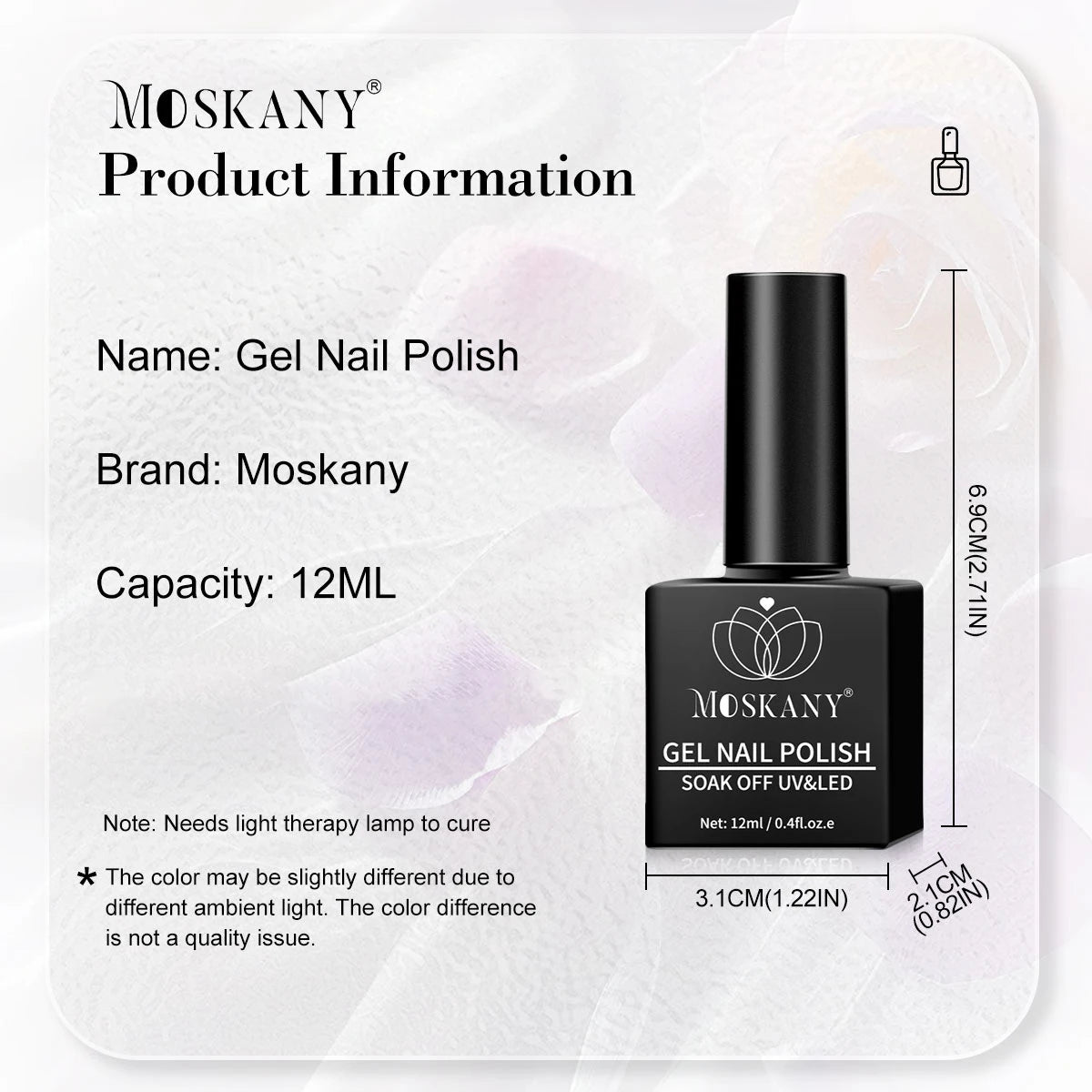 MOSKANY 12ML Nail UV Gel Polish Set Pink Red Manicure 6 Color Soak Off Semi Permanent UV Gel Polish Varnish Kit Nails Supplies