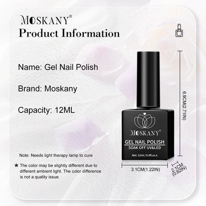 MOSKANY 12ML Nail UV Gel Polish Set Pink Red Manicure 6 Color Soak Off Semi Permanent UV Gel Polish Varnish Kit Nails Supplies