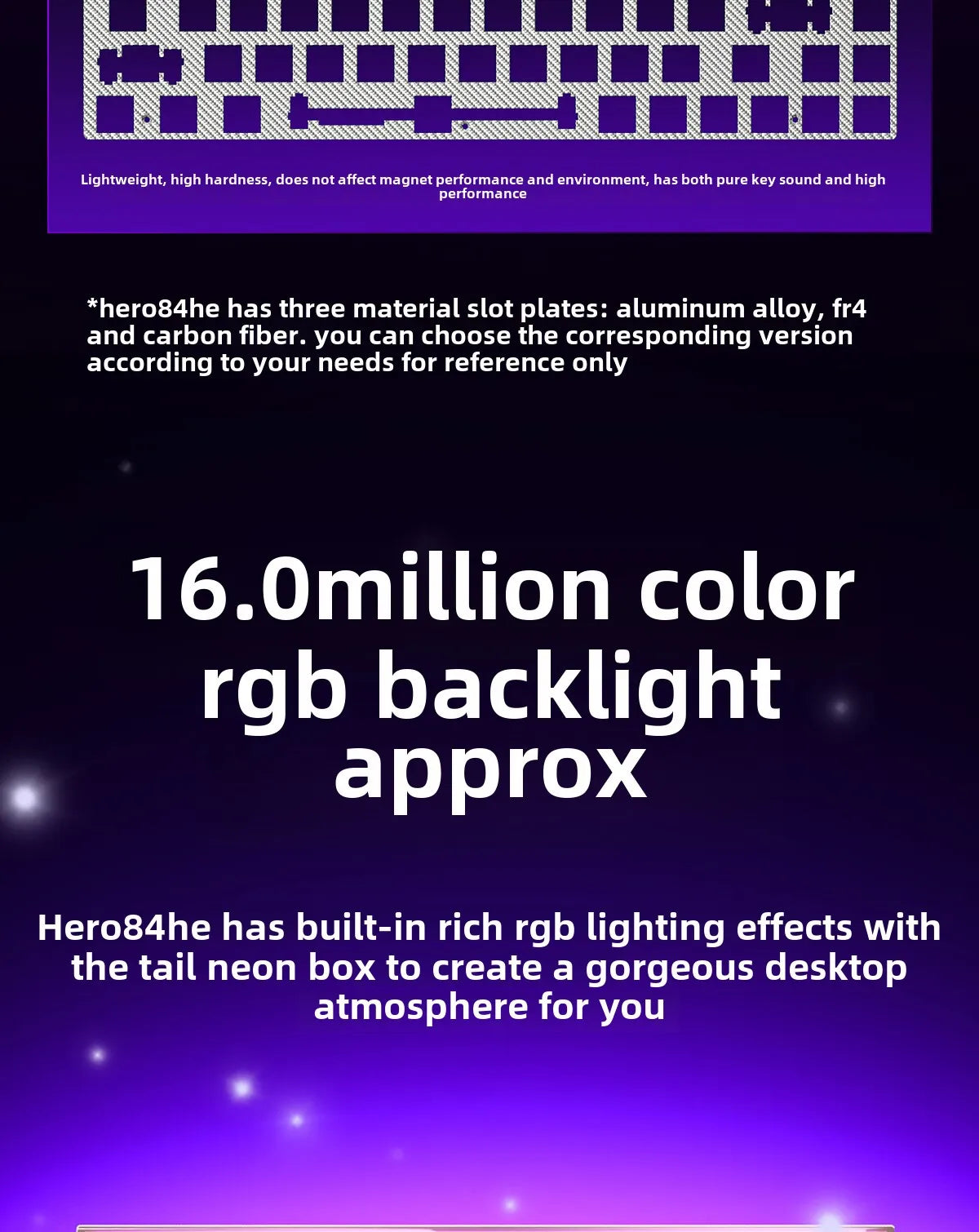 AULA HERO84 HE Wired Mechanical Keyboard RGB Music Rhythm 8K Return Rate Keyboard Magnetic Switch Computer Accessorie for Gamer