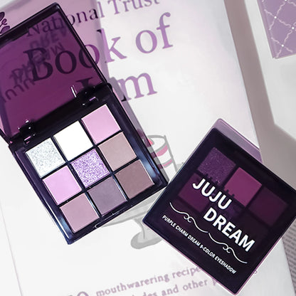 Purple charm dream girl nine-color eye shadow plate smoke purple low saturated pearl matte purple spicy multi-color eye shadow