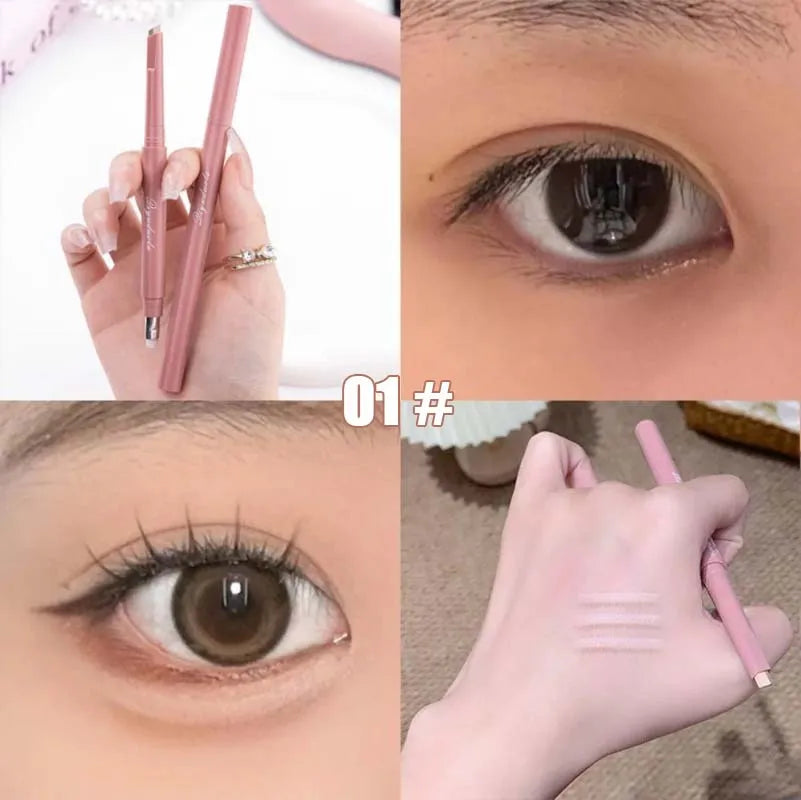 Brightening Aegyo Sal Pencil Waterproof Natural Dual-Color Lying Silkworm Under-Eye Highlighter Shadow Pen Contour Eye Makeup