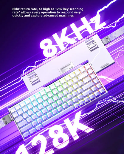 AULA HERO84 HE Wired Mechanical Keyboard RGB Music Rhythm 8K Return Rate Keyboard Magnetic Switch Computer Accessorie for Gamer