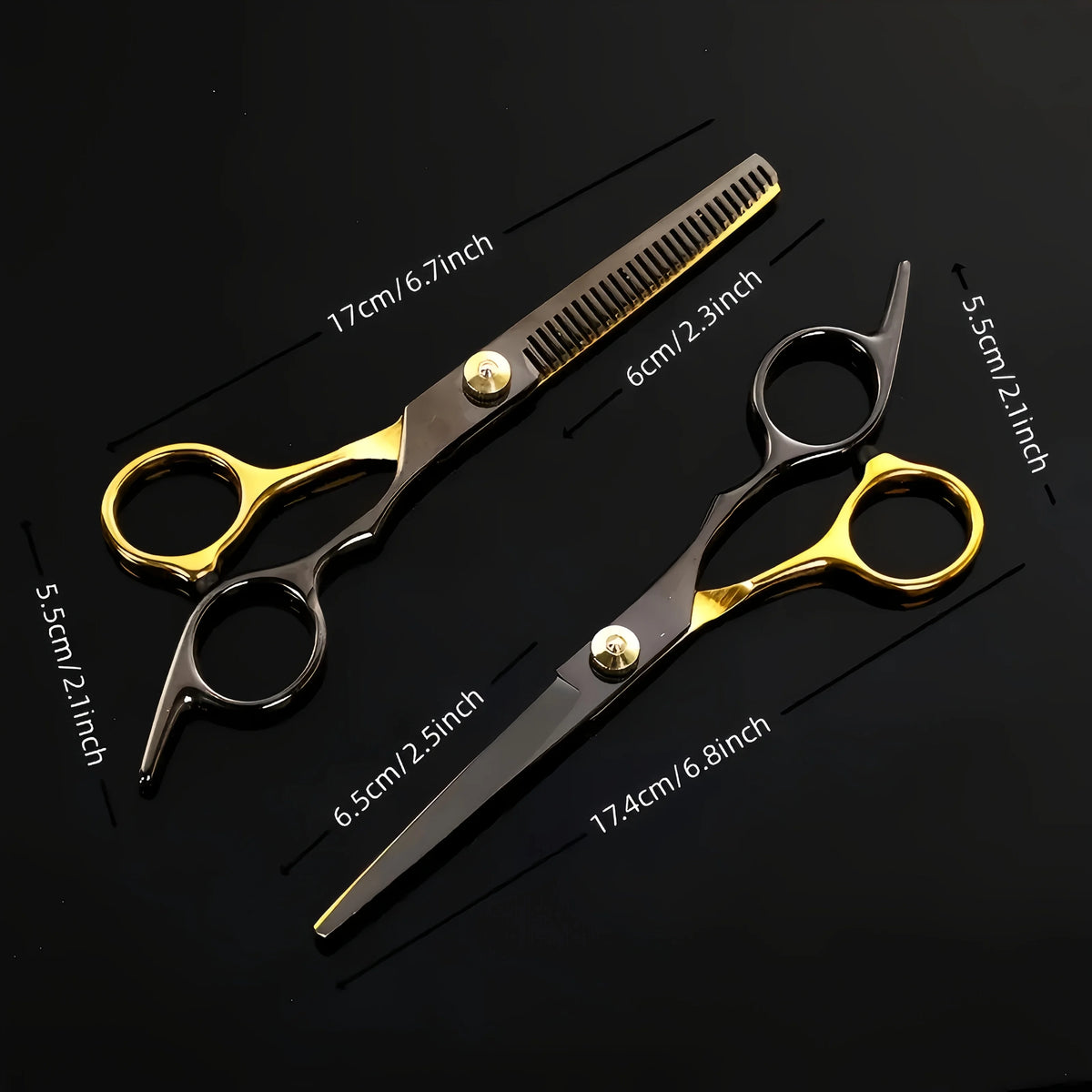2pcs hair scissors set, special flat-tooth magic scissors for home use to trim bangs by oneself