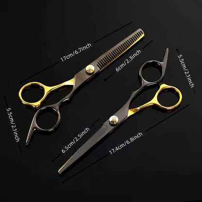 2pcs hair scissors set, special flat-tooth magic scissors for home use to trim bangs by oneself