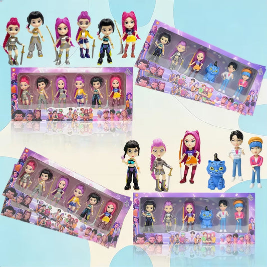 HOT Anime Kpops Demon Hunters Figure Rumi Zoe Mira anime polyvinyl chloride character collection desktop trinkets Childrens gift