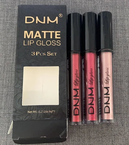 3pcs/set Liquid Lipsticks Waterproof Long Lasting Cosmetic Red Blue Purple Matte Lip Gloss Nude Lip Tint Stain Makeup