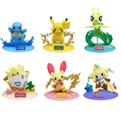 Hot 12 style Pokémon Action Dolls cute Pikachu Blind Box Anime Models Desktop Decorations Pok é mon Toys kids Birthday Gifts