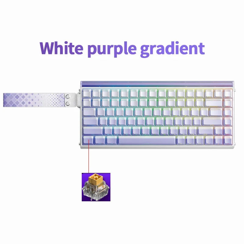 AULA HERO84 HE Wired Mechanical Keyboard RGB Music Rhythm 8K Return Rate Keyboard Magnetic Switch Computer Accessorie for Gamer