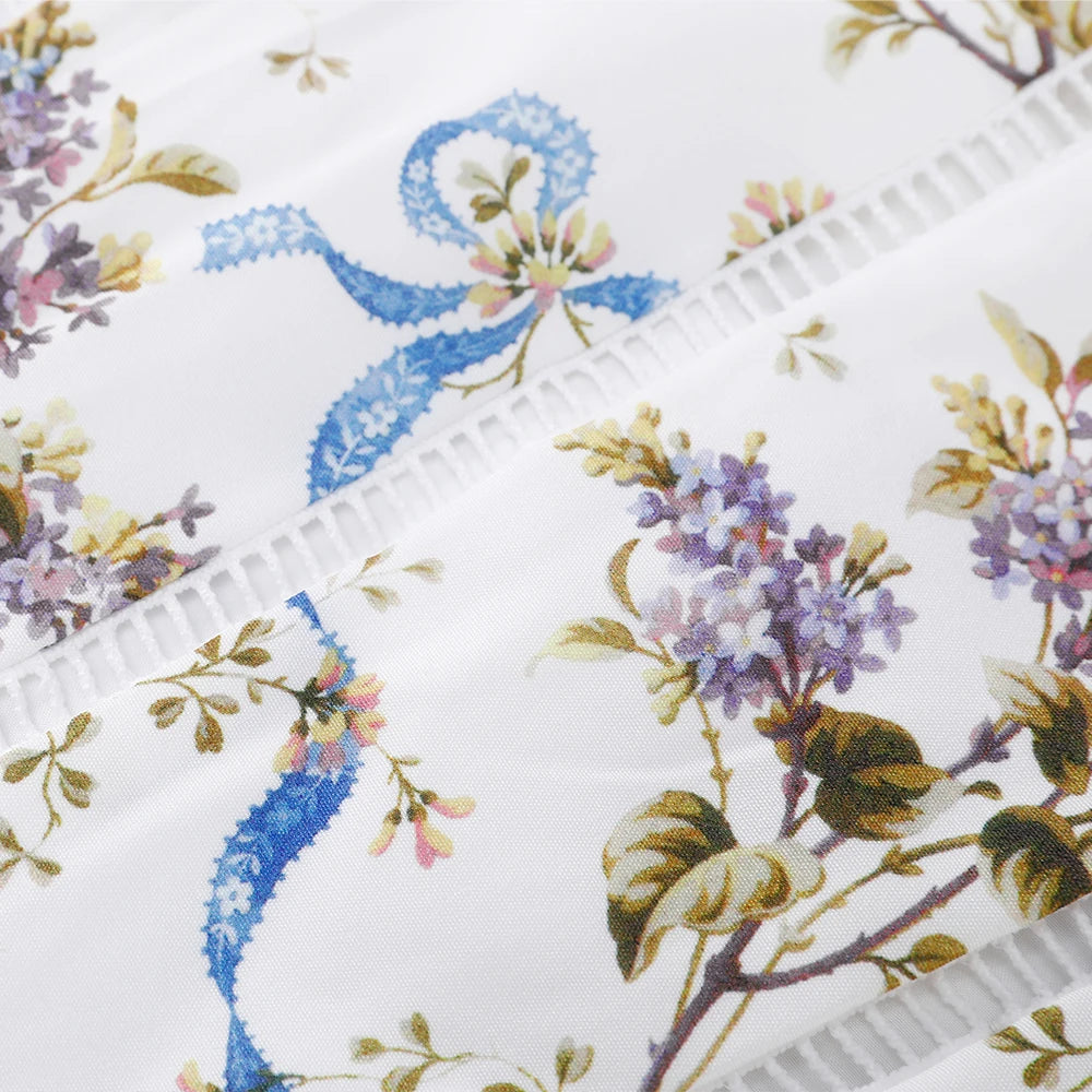 Suninheart Summer Clothes for Women Midi Elegant Dress 2025 New Arrivals White Floral Print Holiday Dress