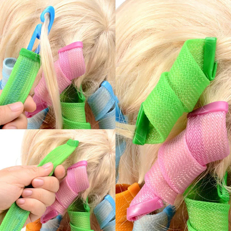 18Pcs Magic Hair Curler Wave Formers Set - DIY Hair Styling Tool Hair Accessories Rollers for Women