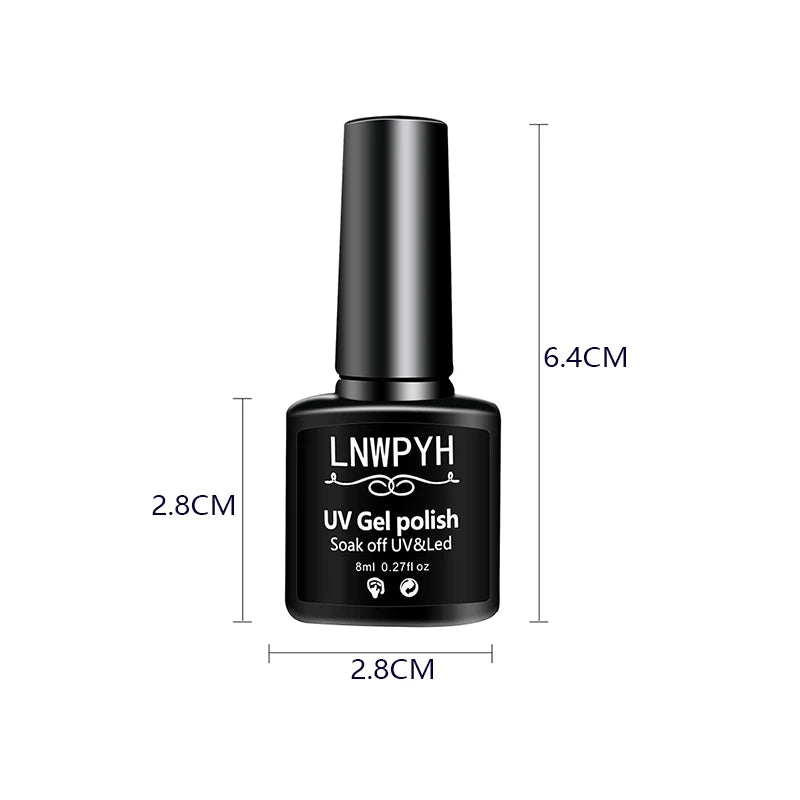 LNWPYH Gel Nail Polish Set Nail Gel Kit 26 Color Semi Permanent UV Led Gel Varnish Soak Off Nail Lacquers Base Coat Top Coat Kit