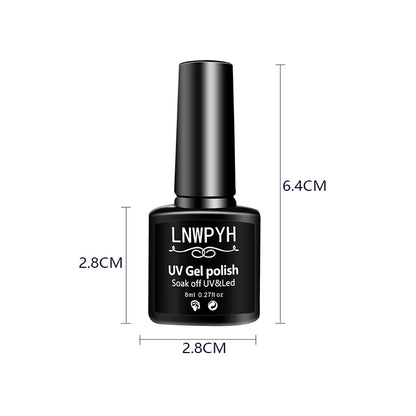 LNWPYH Gel Nail Polish Set Nail Gel Kit 26 Color Semi Permanent UV Led Gel Varnish Soak Off Nail Lacquers Base Coat Top Coat Kit