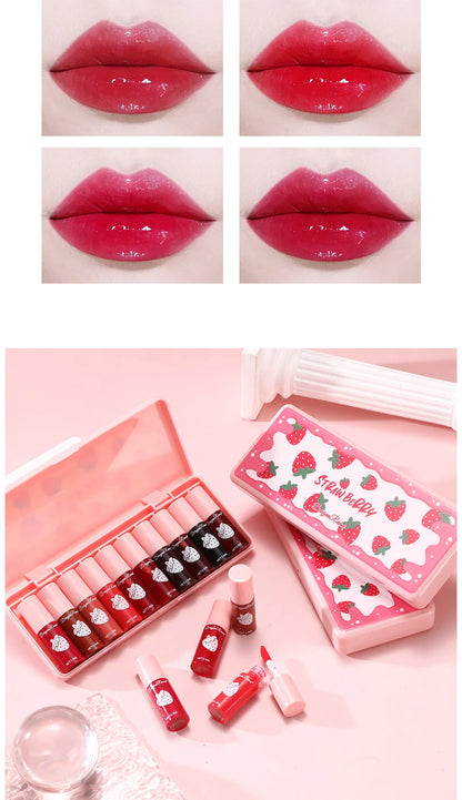 10 Pack Lipstick Water Stain Lip Lotion Lipstick Lasting Color Film Lipstick Water Light Stain Lipstick Water Non fading Lipstic