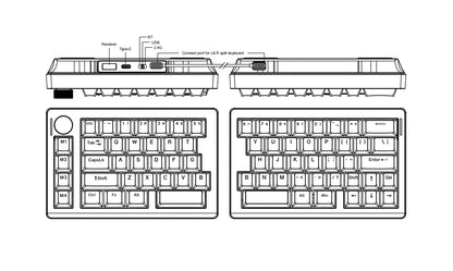 ZUOYA GMK70 VIA/Qmk separate Gaming Mechanical Keyboard kit  Wired Wireless Bluetooth Hot Swappable Gasket Customized Split