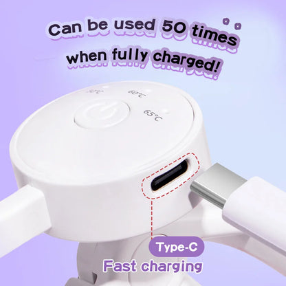 GECOMO Frameless Heated Eyelash Curler Intelligent Temperature Control Rechargeable Eyelash Long-lasting Curling Device