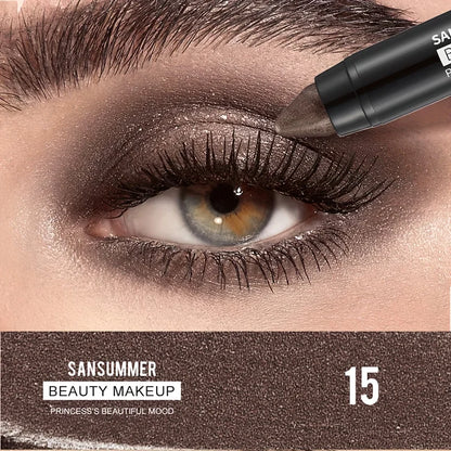 7-color waterproof eye shadow stick, pearlescent matte treatment, to create a natural and lasting eye makeup flash.
