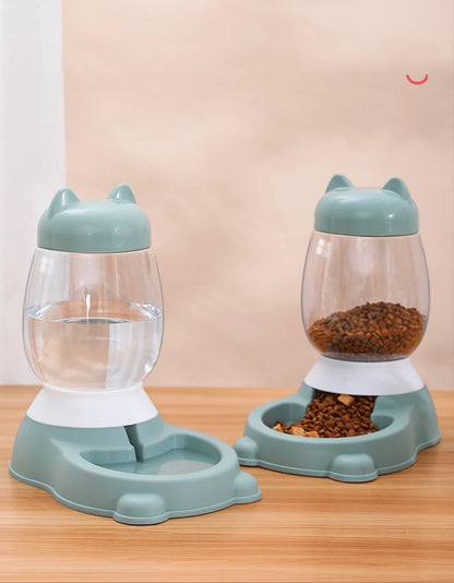 HOOPET 2025 New Cat Bowl 3 Colors Pet Automatic Feeder Dog Drinking Bowl Dispenser for Puppy Cat Food Water Bowl Pet Accessaries