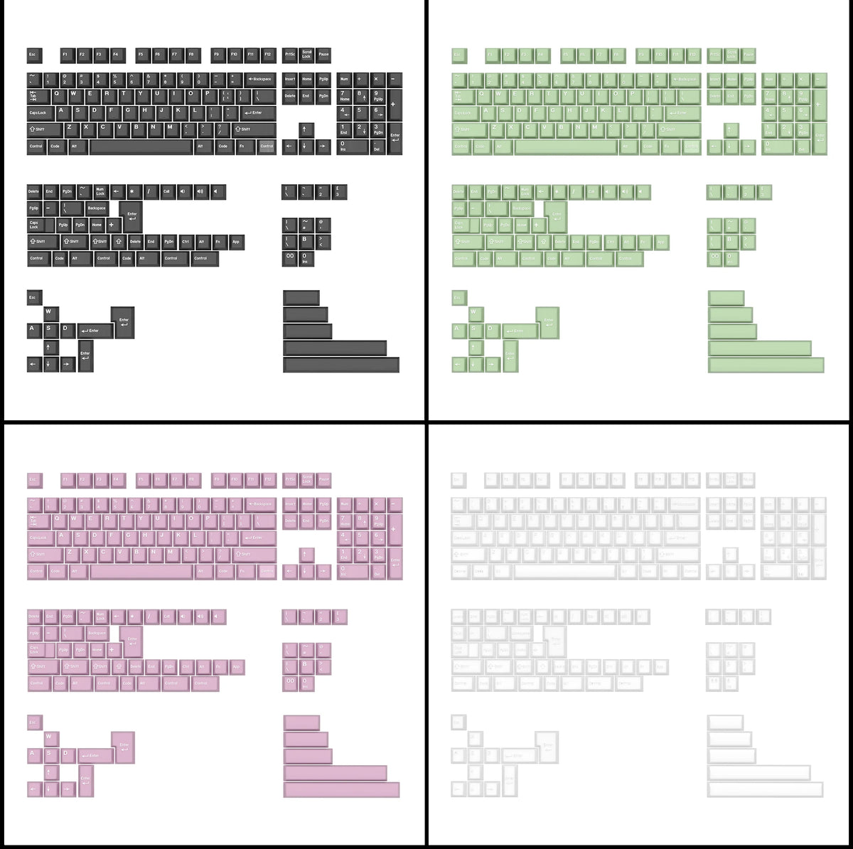 KBDiy GMK Keycap Double Shot GMK Olivia Shoko Jamon WOB Red Samurai Botanical PBT Keycaps Cherry Profile for Mechanical Keyboard