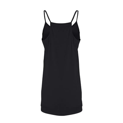 Women's Tennis Dress Solid Color Pocket Sexy Suspender Fake Two-piece Loose Breathable Comfortable Sports Dress