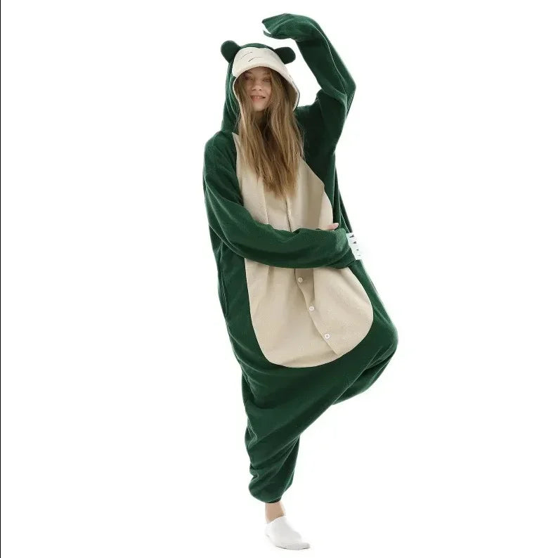 TAKARA TOMY Pokemon Kigurumi Onesie Snorlax Eevee Squirtle Gengar Pijama Cosplay Costume Halloween Adult Anime Umbreon Pajamas