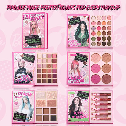 5-Page Makeup Palette with 70 Colors: 48 Matte & Shimmer Eyeshadows, 6 Lip Colors, 6 Blushes, and 10 Contour Shades - The Perfec