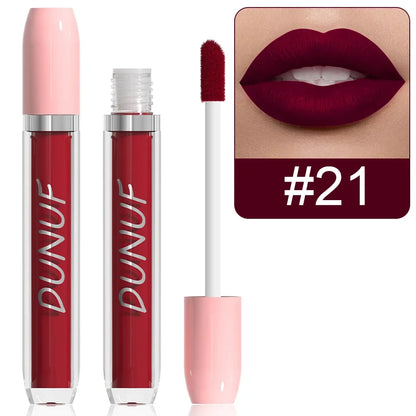 25 Color Velvet Matte Lipstick Liquid Waterproof Sexy Red Matte Lip Glaze Non-Stick Halloween Makeup Not Easy To Fade Lip Gloss
