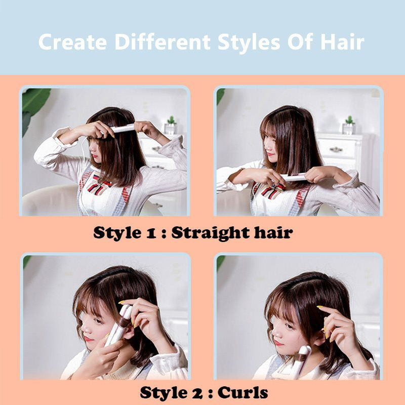 Mini Hair-Straightener Curly and Straight Hair Supplies Thermostatic Electric Ceramic Curling Iron National standard double flat