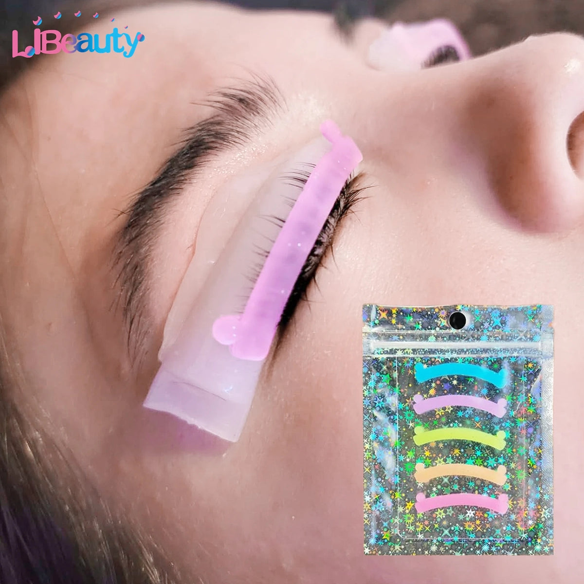 Libeauty 5 Colors Silicone Eyelash Rods Ribbon Soft Colorful Lash Lift Ribbon Perm Multi-Functional Eyelash Lifting Makeup Tools