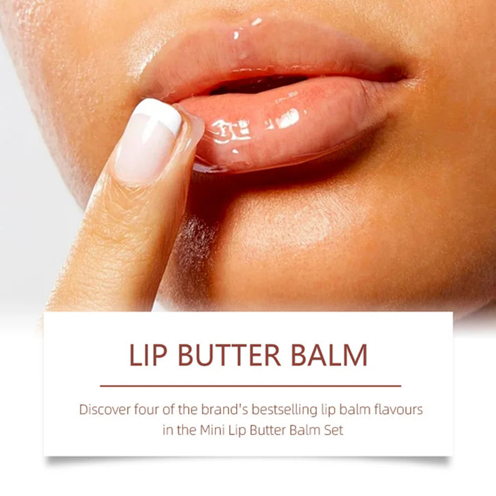 Vanilla Beige Lip Balm Moisturizing Transparent Lipstick Set Smooth Soft Tube Mirror Lip Gloss Lip Makeup