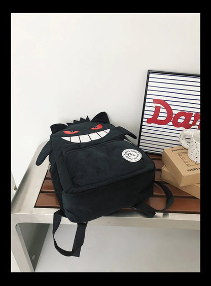 TAKARA TOMY Pokemon Backpack Gengar Student School Bag Children's Gifts Cartoon Kawaii SchoolBag Mochila