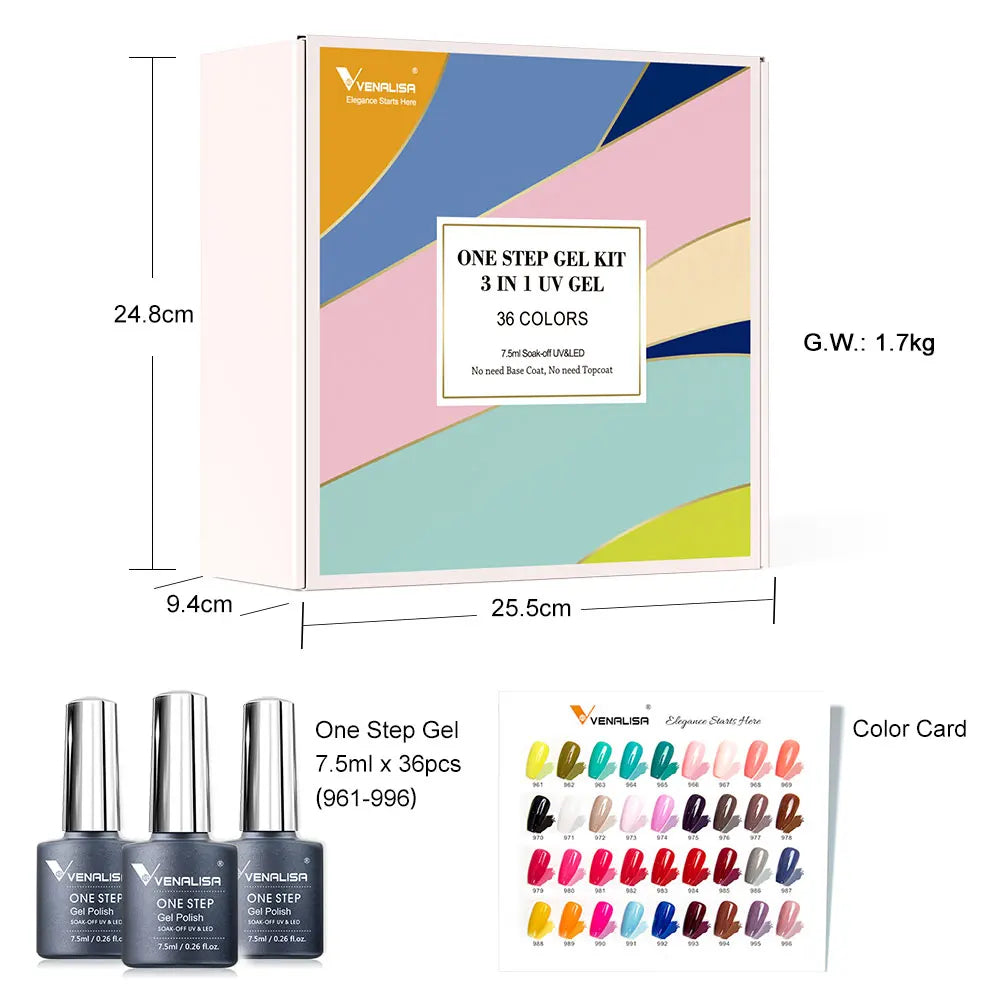 VIP5 Venalisa Nail Gel Polish Kit HEMA FREE Jelly Pink Nude Color Sparkle Gel Varnish Self Leveling Gel Nail Varnish Whole Set
