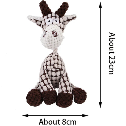 Durable Pet Dog Plush Toy for Small Breeds - Animal Shape Squeaky Chew Cleaning Toy for Chihuahua Yorkshire Bichon Puppies